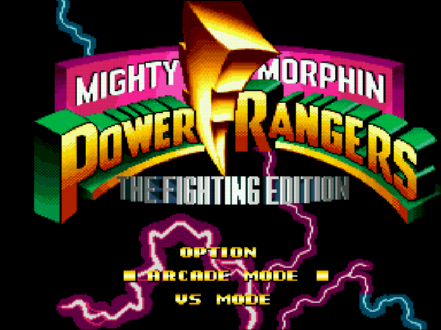 Power Rangers - The Fighting Edition Title Screen